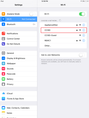 IOS WIFI Networks Display